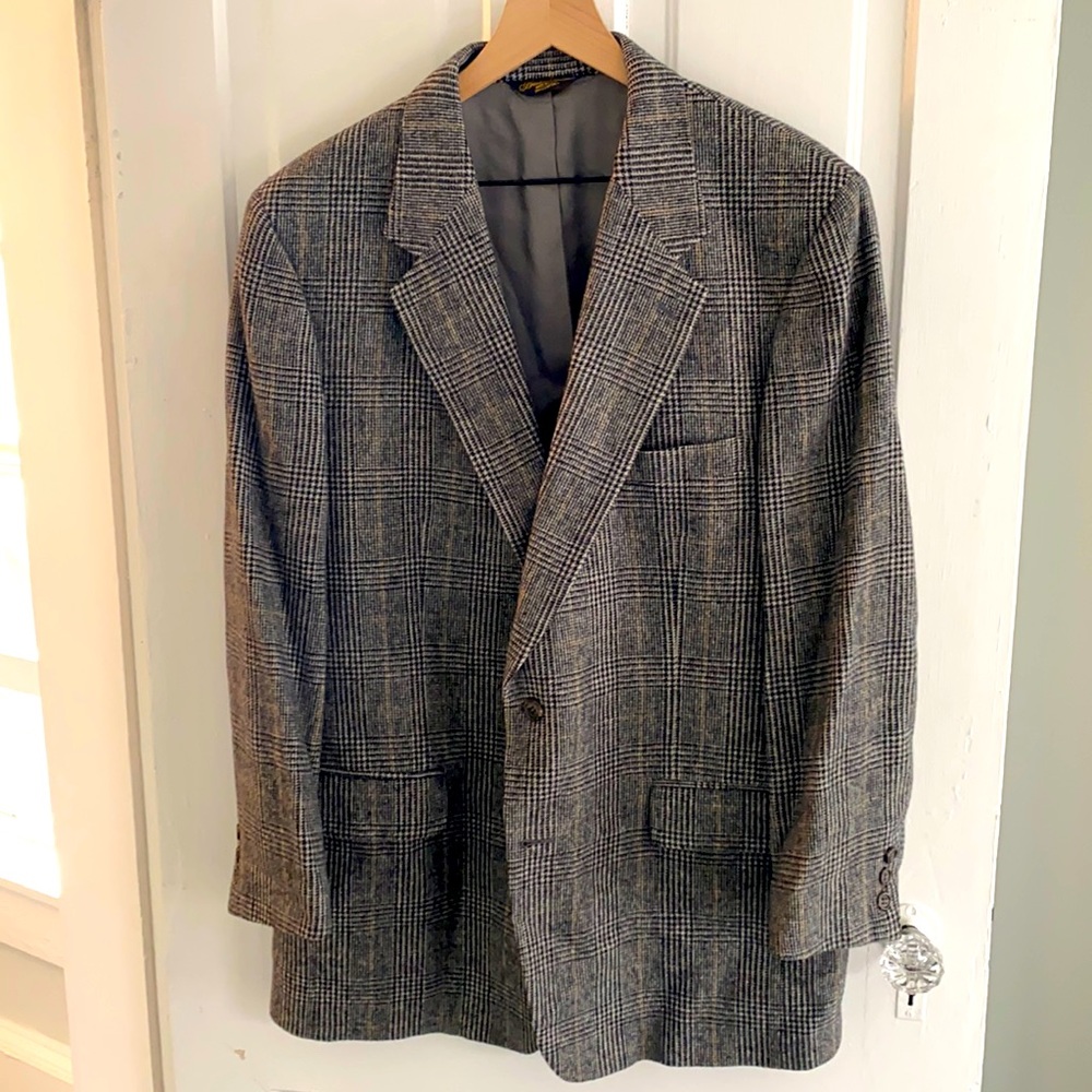 Brooks Brothers 100% Camelhair Houndstooth Blazer